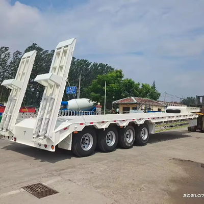 40ft 3 assi 60ton Multi-Assi basso rimorchio piatto con rampa idraulica e personalizzabile