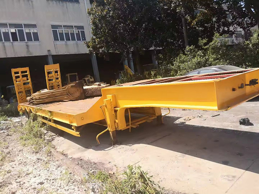 40ft 3 assi 60ton Multi-Assi basso rimorchio piatto con rampa idraulica e personalizzabile