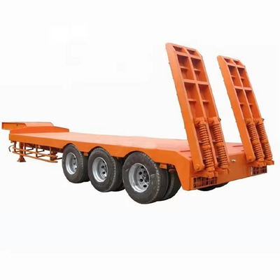 40ft 3 assi 60ton Multi-Assi basso rimorchio piatto con rampa idraulica e personalizzabile