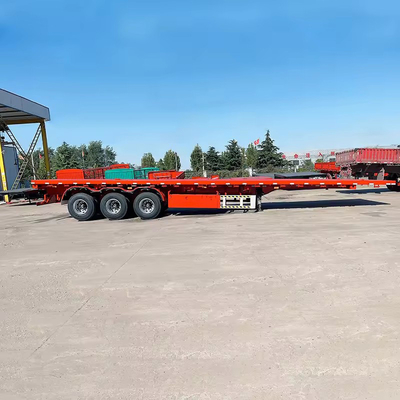 40ft 80 tonnellate di acciaio al carbonio semirimorchio piatto per la personalizzazione del trasporto di container