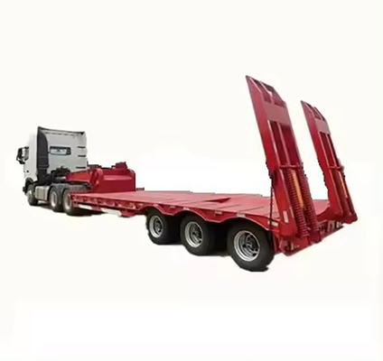 3 assi 40 FT Flatbed 50 tonnellate Container Low Boy Low Bed Semi-trailer con tipo flatbed
