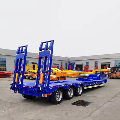 3 assi 40 FT Flatbed 50 tonnellate Container Low Boy Low Bed Semi-trailer con tipo flatbed