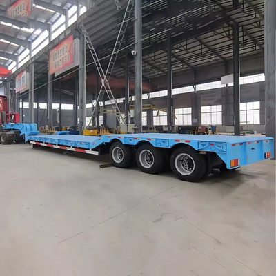 3 assi 40 FT Flatbed 50 tonnellate Container Low Boy Low Bed Semi-trailer con tipo flatbed