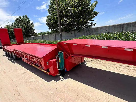 12-15 metri rimorchi auto personalizzati ad alta capacità portante semirimorchio di ingegneria a letto piatto basso