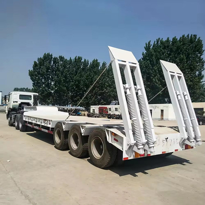 6 assi 15m 60ft piatto letto basso letto basso semirimorchio lowboy con 13t asse per la consegna