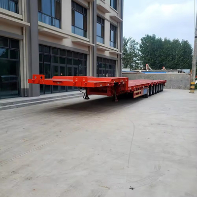 6 assi 15m 60ft piatto letto basso letto basso semirimorchio lowboy con 13t asse per la consegna