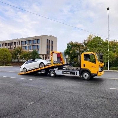 4*2 Conduzione Tipo 5 tonnellate Flatbed Board Wrecker Tow Truck Self Loader Flat bed Recovery Truck
