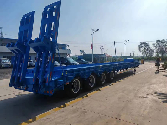 35 tonnellate 2 assi Flatbed Low Bed Utility Truck Semi-trailer Senza sistema di frenatura antiblocco ABS