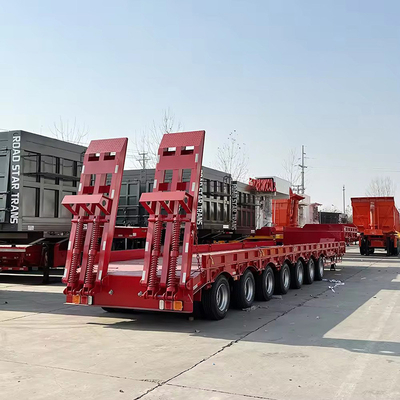 3 assi Container Flatbed Trailer 20-60 piedi Flatbed Semi-Trailer con 28 t di terra