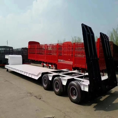 Servizio post-vendita 1 anno 3 assi 50 t Lowbed Lowboy Low Flatbed Loader Drop Deck Trailer