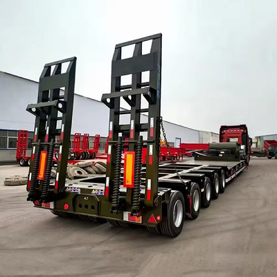 Servizio post-vendita 1 anno 3 assi 50 t Lowbed Lowboy Low Flatbed Loader Drop Deck Trailer