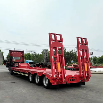 Servizio post-vendita 1 anno 3 assi 50 t Lowbed Lowboy Low Flatbed Loader Drop Deck Trailer