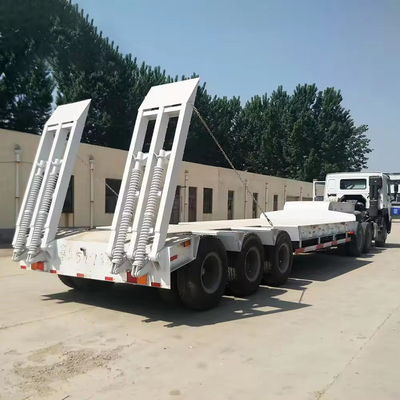 Servizio post-vendita 1 anno 3 assi 50 t Lowbed Lowboy Low Flatbed Loader Drop Deck Trailer