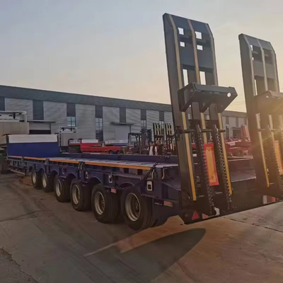 Sistema di sospensione del braccio posteriore di un semirimorchio piatto da 40 piedi destinato al trasporto di container