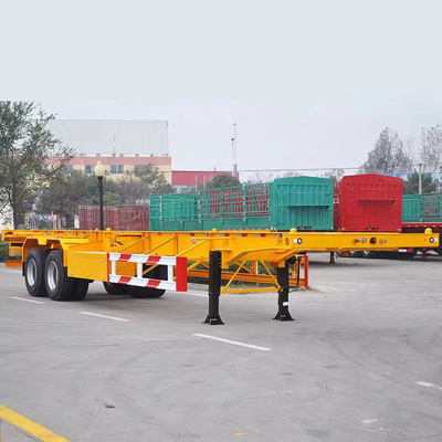 3 assi Good 40FT Flat Bed Transporting Truck Trailer Heavy Duty Grade 1820mm Tread