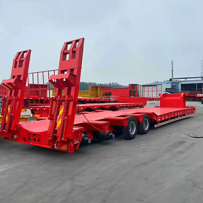60t Design escavatore caricatore staccabile collo di gallina Lowboy camion rimorchio letto basso semirimorchio