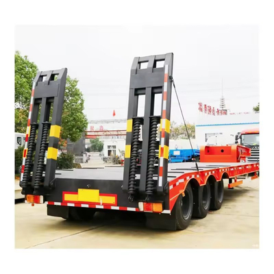 Leggio di atterraggio manuale 60 tonnellate di carico pesante camion a letto basso rimorchio per 40ft container carrier