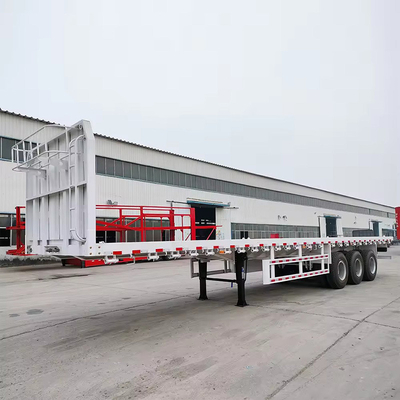 Leggio di atterraggio manuale 60 tonnellate di carico pesante camion a letto basso rimorchio per 40ft container carrier