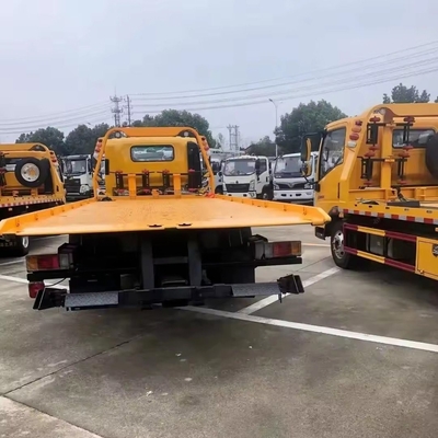 Qing Ling 4*2 Low Angle Full Land Flatbed Tow Truck Wrecker per il supporto tecnico in linea