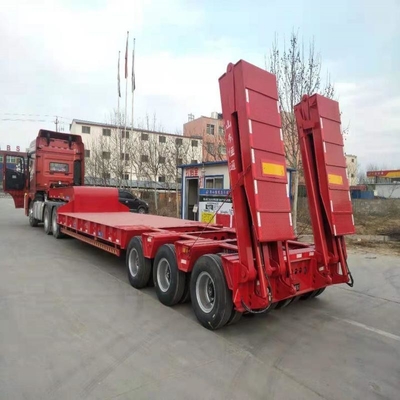 Camion basso 20ft letto piatto 40 ft 40 ft contenitore 40ft piatto rimorchio 28t Landing Leg