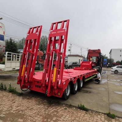 3 assi semirimorchio a schiera piatta per il trasporto di container senza sistema di frenatura antiblocco ABS