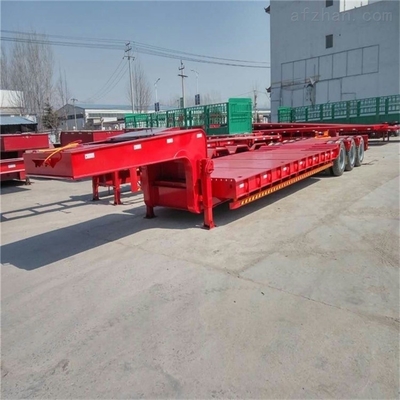 4 assi Lowboy Semi-remolchi a letto basso per il trasporto di escavatori da 60 70 80 tonnellate