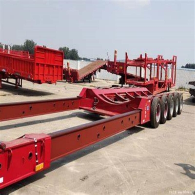 Camion a cuscinetto piatto a tre assi e a letto basso, caricatore, camion a letto piatto, semiconduttore