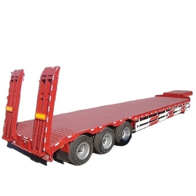 1820mm Tread Lowbed Lowboy Low Flat Bed Truck Trailer per il trasporto di merci di grandi dimensioni
