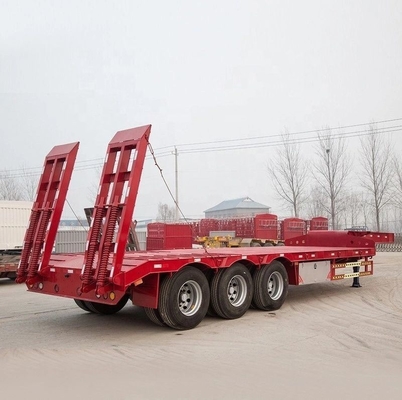 Shandong Low Flat Trailer per macchinari pesanti in colore personalizzato