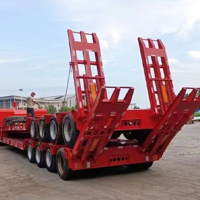 Shandong Low Flat Trailer per macchinari pesanti in colore personalizzato
