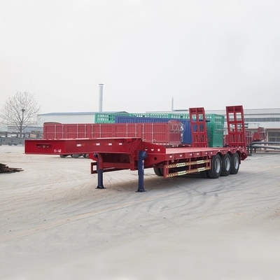 Shandong Low Flat Trailer per macchinari pesanti in colore personalizzato