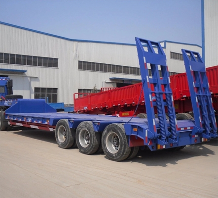 Shandong Low Flat Trailer per macchinari pesanti in colore personalizzato
