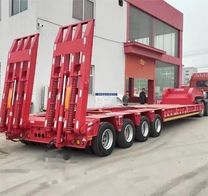 Shang Dong Heavy Machinery Low Flat Trailer Prodotto in con sospensione meccanica a