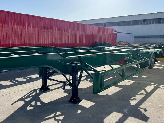 Semi-rimorchio a scheletro da 20 ft con telaio di rimorchio da camion da 5,5 tonnellate
