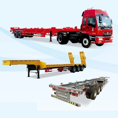 2 assi 20FT Container Skeleton Semi-trailer per Terminal Port Truck Chassis in acciaio