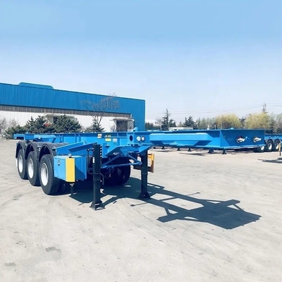 2 assi 20FT Container Skeleton Semi-trailer per Terminal Port Truck Chassis in acciaio