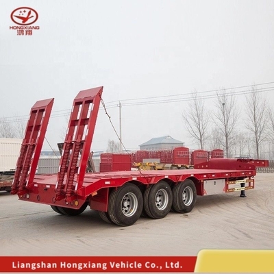 Personalizzazione 80 Tonnes Gooseneck Low Loader/Lowbed/Lowboy Low Bed Trailer con 3 assi