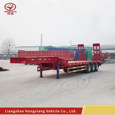 Personalizzazione 80 Tonnes Gooseneck Low Loader/Lowbed/Lowboy Low Bed Trailer con 3 assi