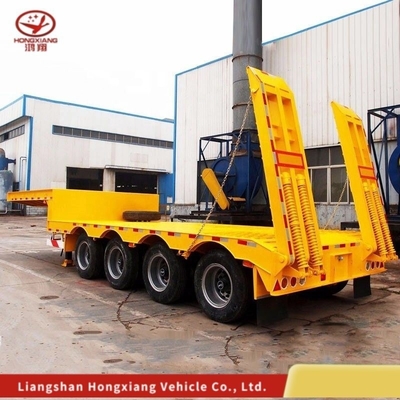 Personalizzazione 80 Tonnes Gooseneck Low Loader/Lowbed/Lowboy Low Bed Trailer con 3 assi
