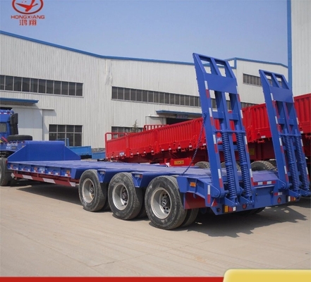 Personalizzazione 80 Tonnes Gooseneck Low Loader/Lowbed/Lowboy Low Bed Trailer con 3 assi