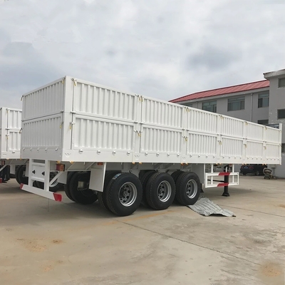 50 tonnellate di recinzione laterale del rimorchio del camion merci semirimorchio ABS sistema di frenatura antiblocco 1