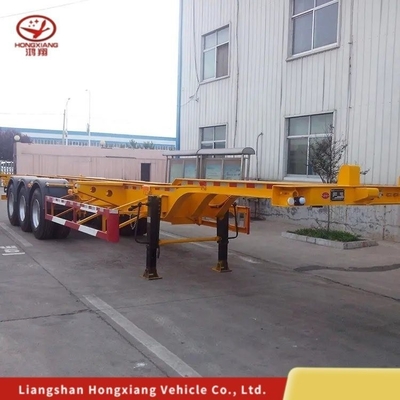 Container a tre assi a piattaforma di semi-rimorchio non auto-dumping per il trasporto di container estesi