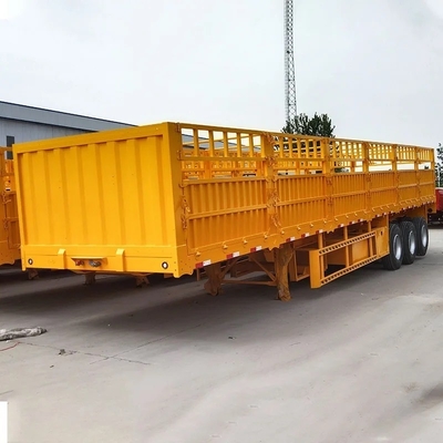 Semirimorchio di trasporto merci leggero a 3 assi auto-dumping con recinzione laterale