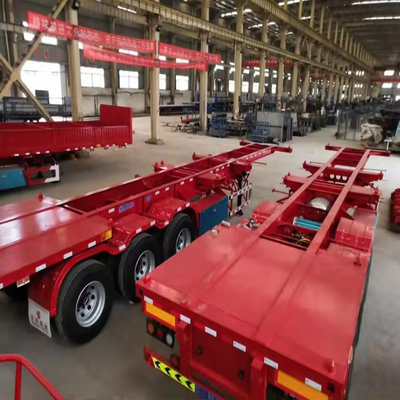 40 piedi Flatbed Truck Trailer Made in per Cross Arm Tipo di sistemi di sospensione Tread 1820mm