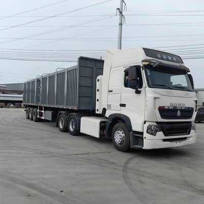 3/4 asse Numero Box Truck Mezza scatola rimorchio con sistema di sospensione tipo cross arm