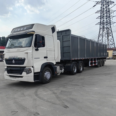 3/4 asse Numero Box Truck Mezza scatola rimorchio con sistema di sospensione tipo cross arm