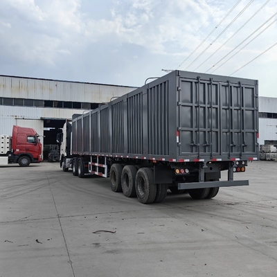 3/4 asse Numero Box Truck Mezza scatola rimorchio con sistema di sospensione tipo cross arm