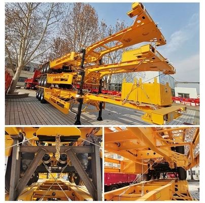 Servizio post-vendita 1 anno Chassis di container da 40 piedi Camione semirimorchio con asse Fuwa