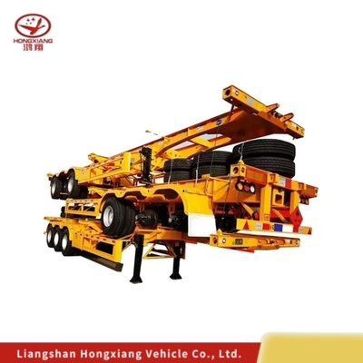 40FT Container Flatbed Low Bed Framework Skeleton Semi-Trailer Fence estensibile