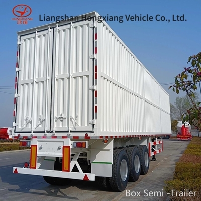 Camionette Dry Van Box Cargo Truck Container Semi-trailer con doppio sistema di frenatura anteriore